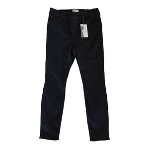 Studio Blue Black Slim Fit Stretch Pants Sz 29P Elastic Waist Comfortable Style